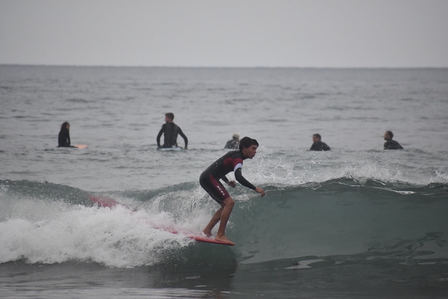 Beautiful sunset surf session